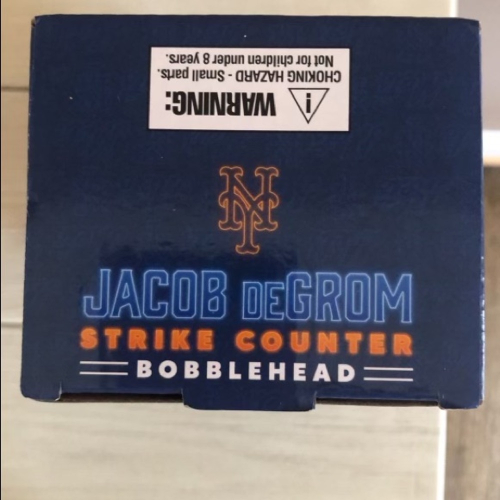MLB Jacob DeGrom Bobble Head Career Strike Out NiB - Picture 5 of 5